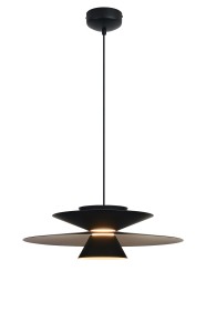 M9438  Estrella 50cm Round Pendant, 12W LED, 3000K, Triac Dimmable, Black